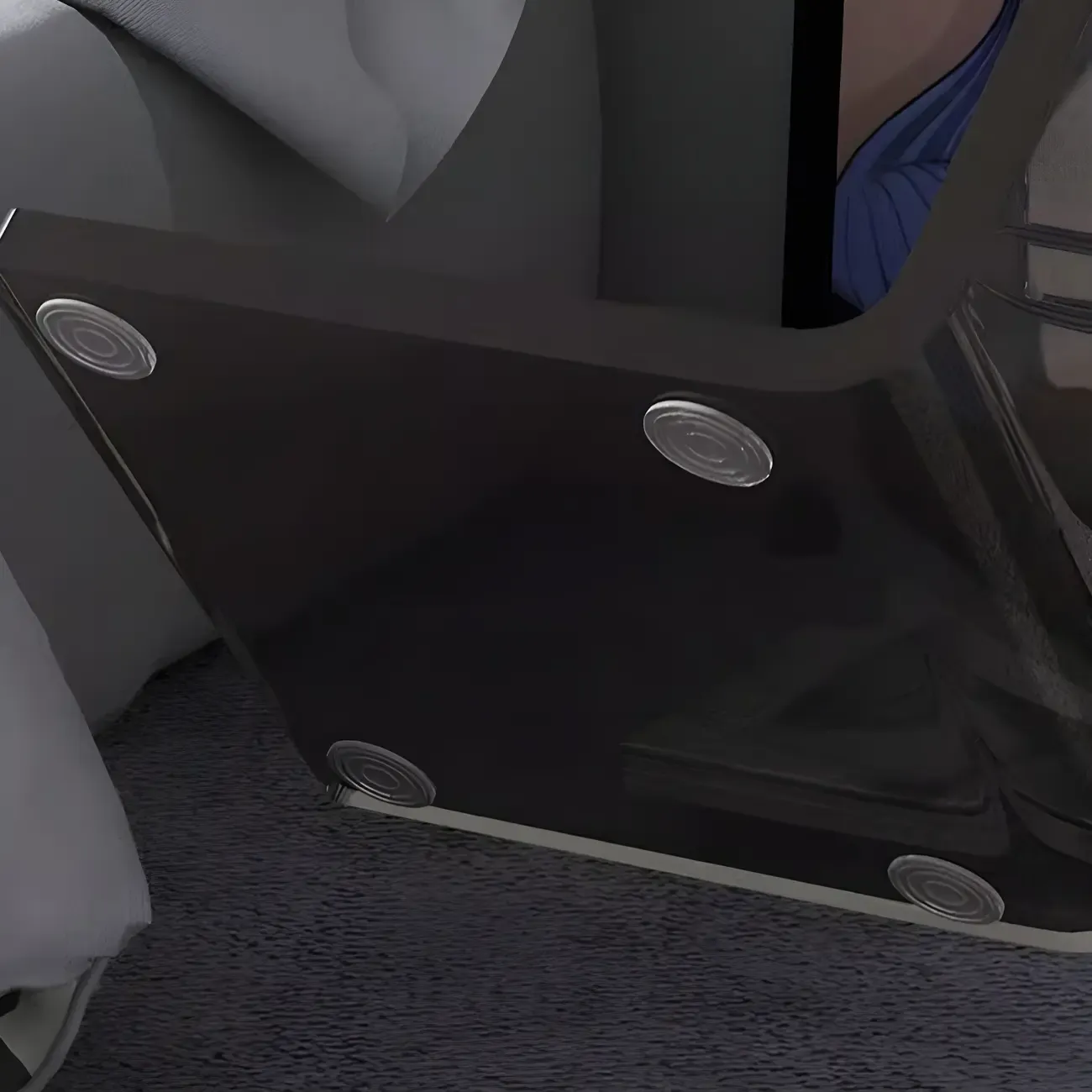 Versatile Acrylic Side Table C-Shaped