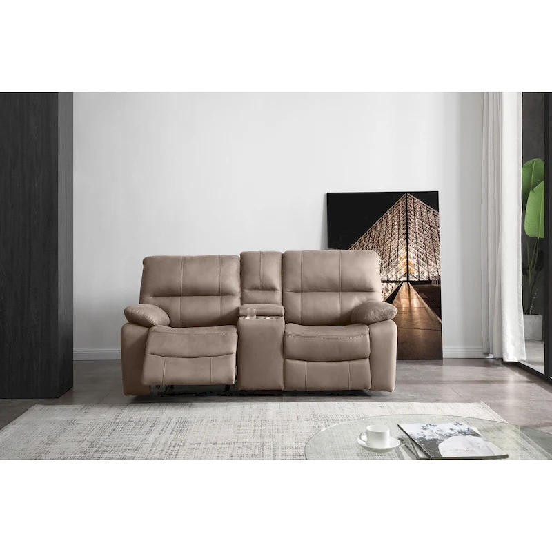 Betsy Furniture 2 Piece Microfiber Reclining Living Room Set, Sofa and Loveseat