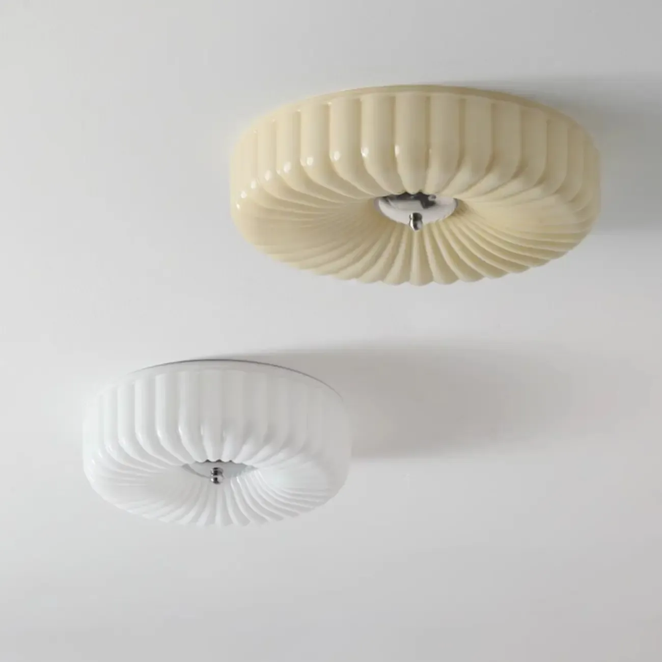 Mid-Century Modern Dimmable Flush Mount LED Ceiling Light