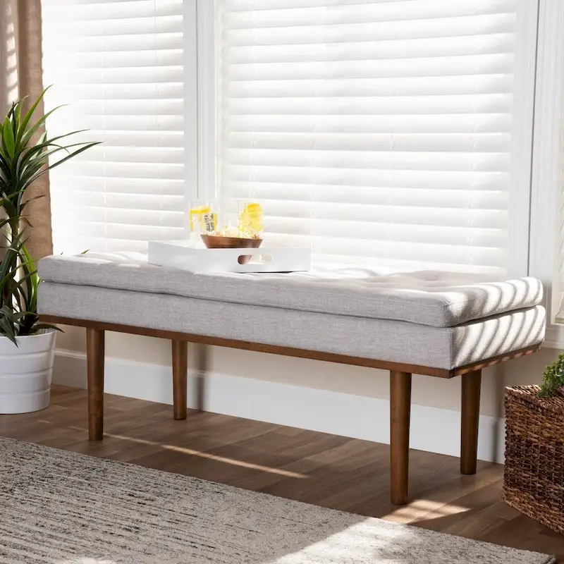 Carson Carrington Ufas Mid-century Modern Upholstered Bench