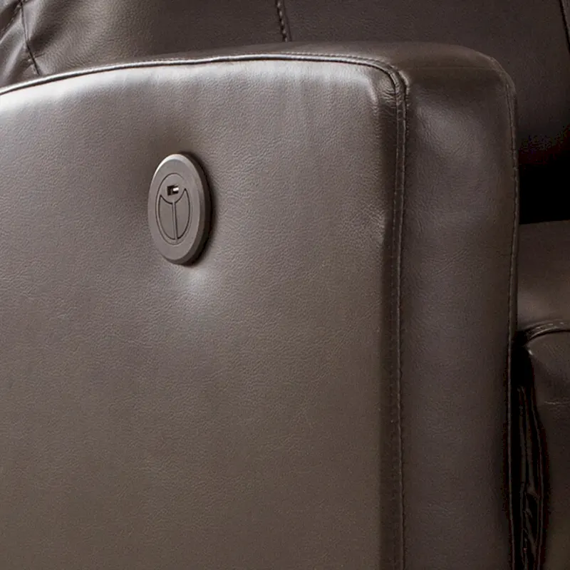 AC Pacific Modern Faux Leather Small Powered Reading Recliner