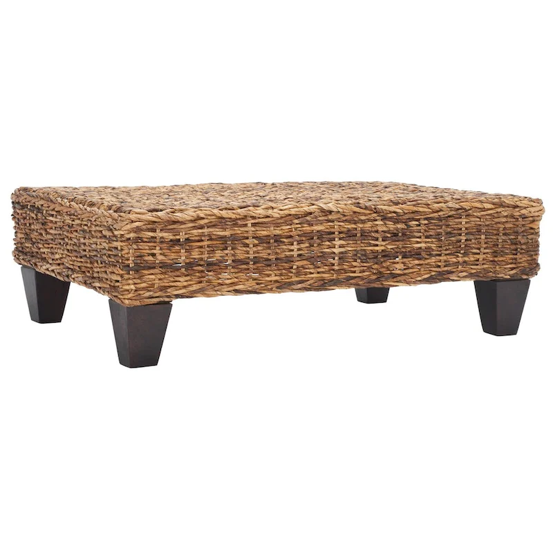 SAFAVIEH Caron Washed Natural Wicker Bench - 41 W x 28 D x 12 H - 41Wx28Dx12H