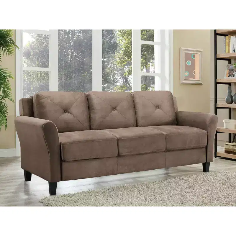 Harper Tufted Microfiber Sofa - Lifestyle Solutions