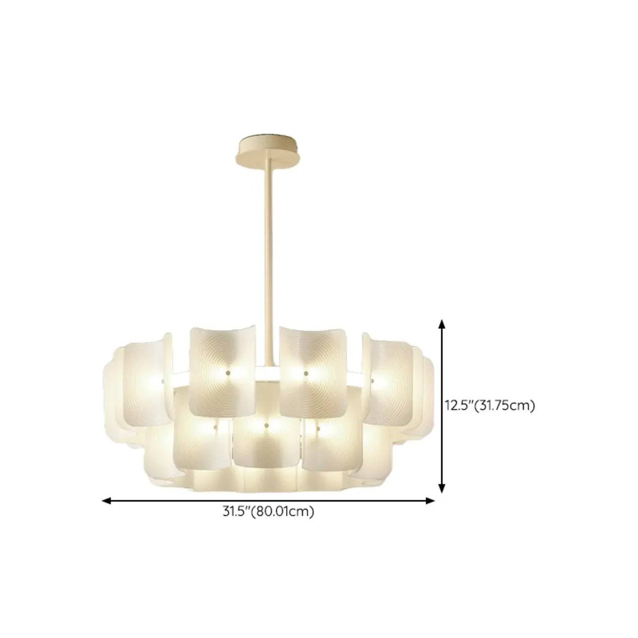 Modern LED Fingerprint Chandelier with Third-Gear Dimming