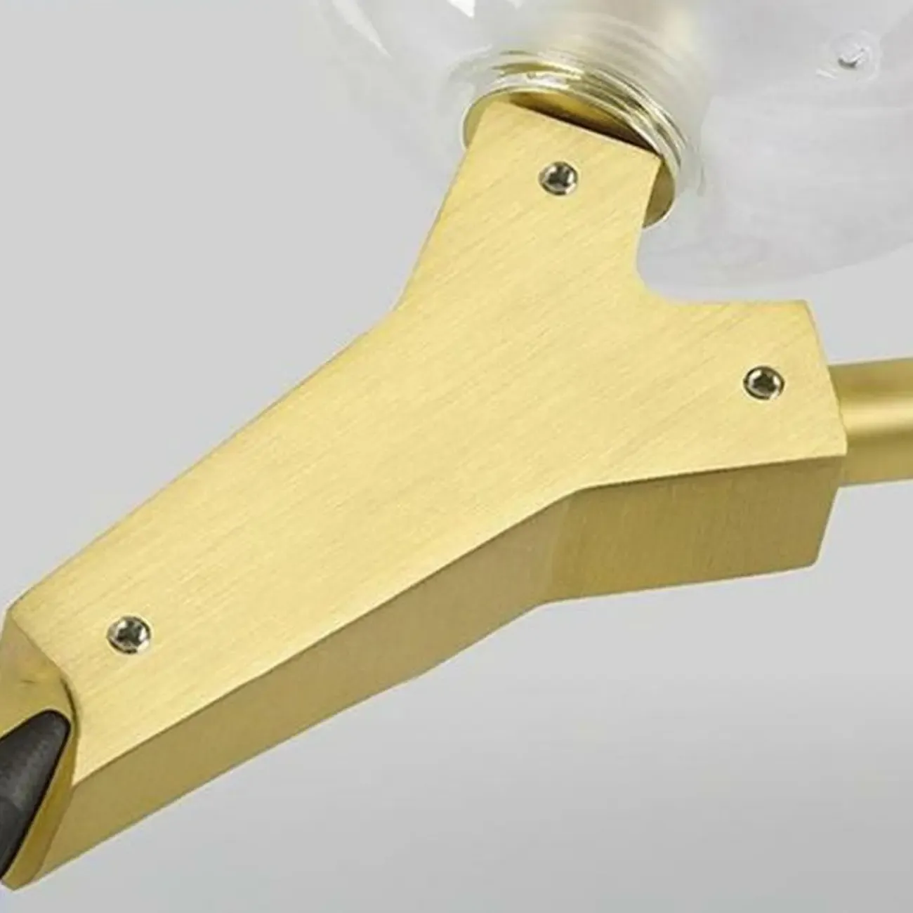 Modern Gold Branch Globe Glass Downrod Stairwell Chandelier