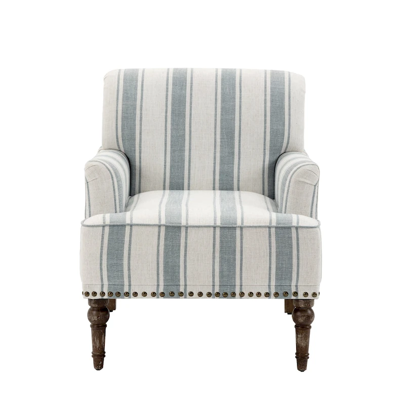 Modern Striped Accent Chairs with Arms