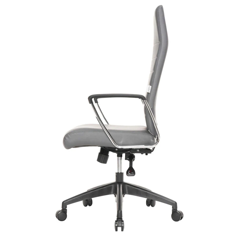 LeisureMod Hilton Modern High Back Leather Conference Office Chair