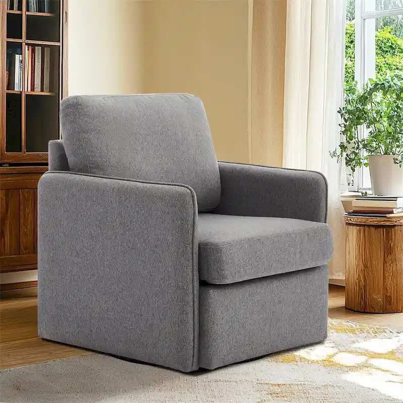 Swivel Accent Chair,Comfy Single Sofa Chair with Storage,Arm Chair