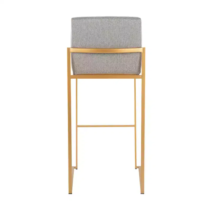 LumiSource Set of 3 Fuji High Back Barstools Fabric