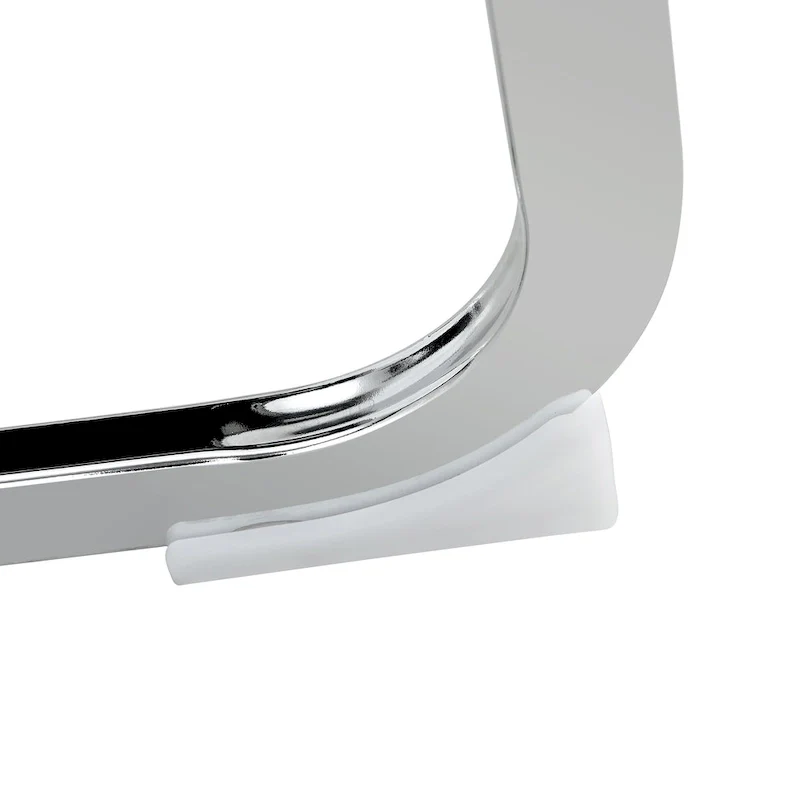 Set of 4 Modern Dining Chairs,High Back Side Chair with C-shaped Tube Chrome Metal Legs