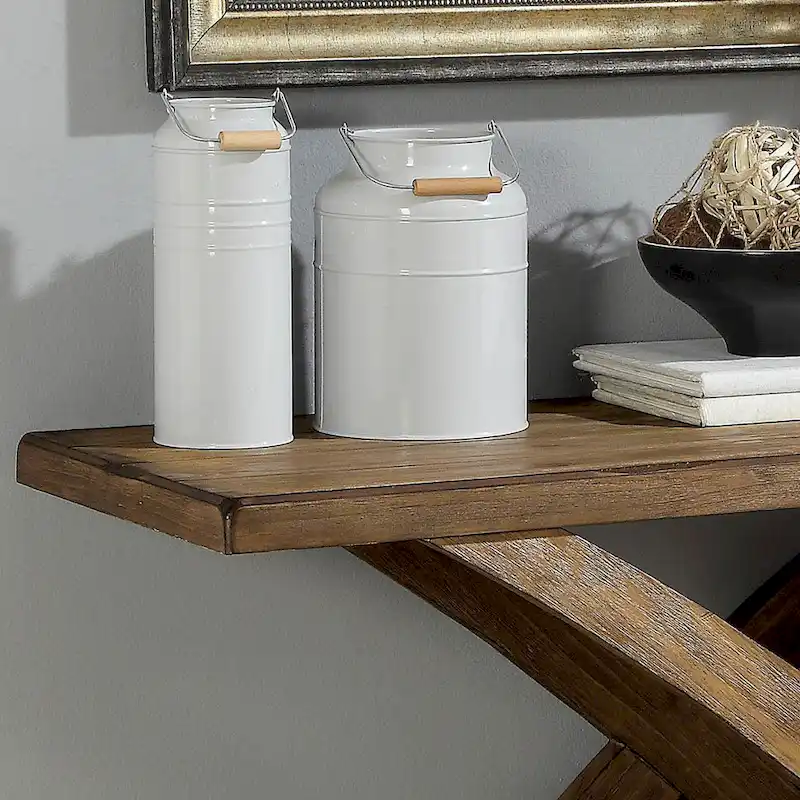 Vown Rustic Oak 48-inch Solid Wood 1-Shelf Sofa Table by Furniture of America