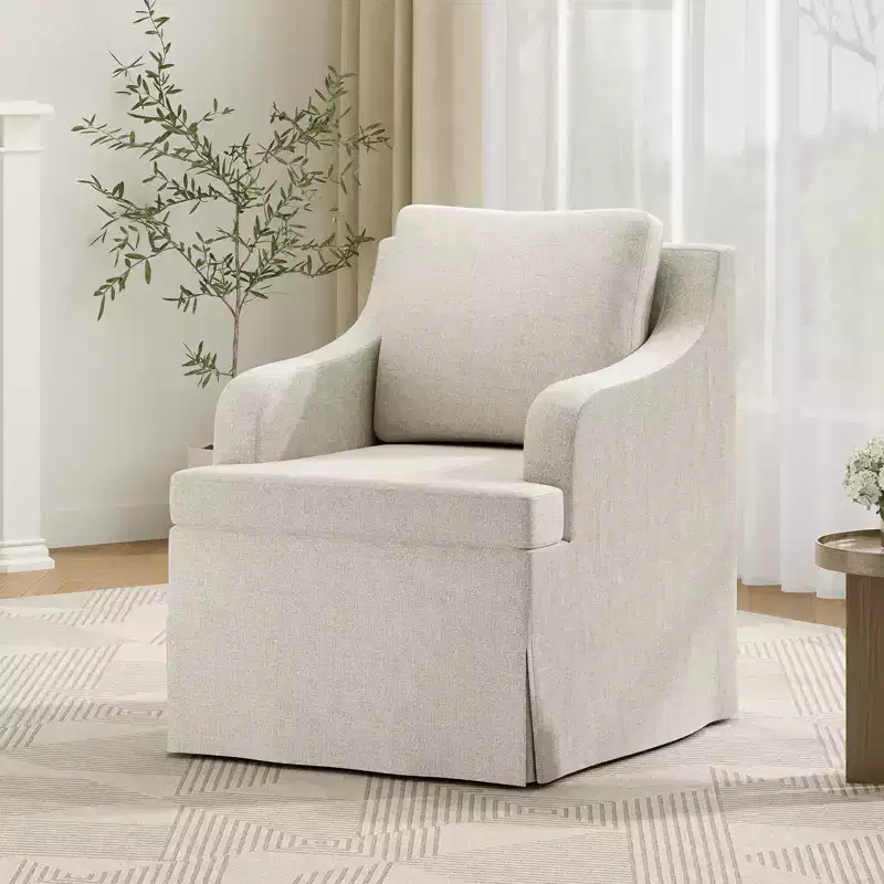 Modern Corduroy Upholstered Accent Chair with Cushion