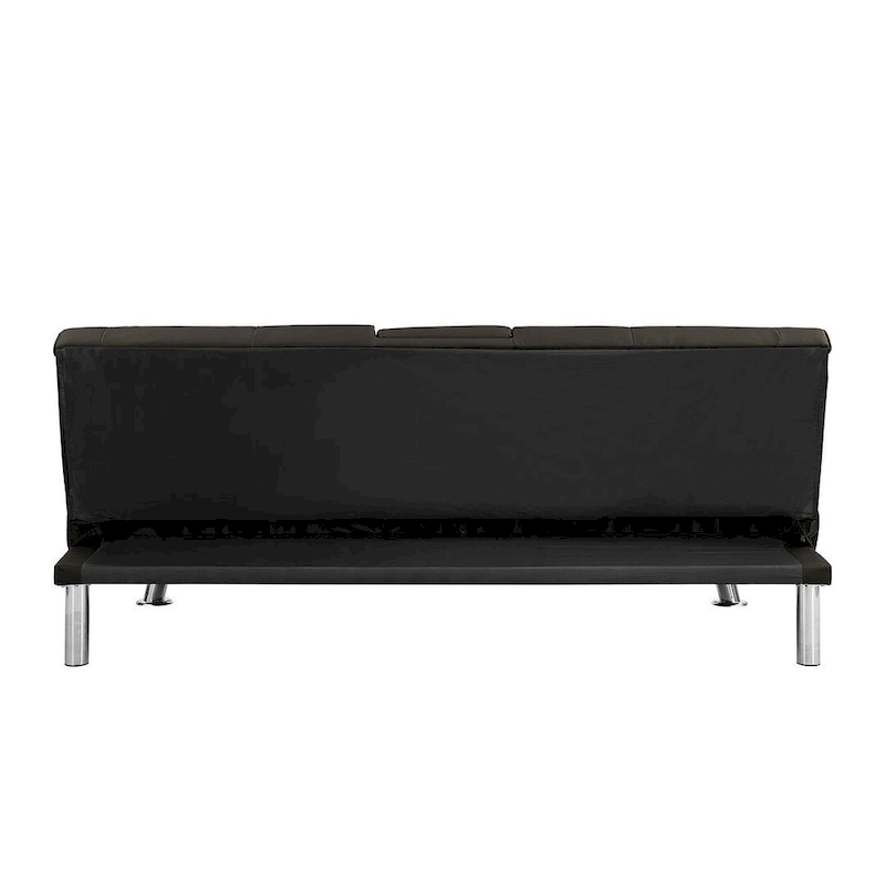 Modern Convertible Adjustable Sofa Bed - Faux Leather Recliner Double Sofa