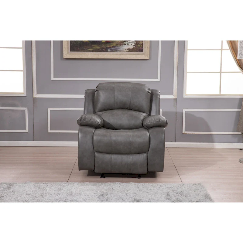 Betsy Furniture Bonded Leather Manual Rclining Single Seat Recliner Glider Chair 8018