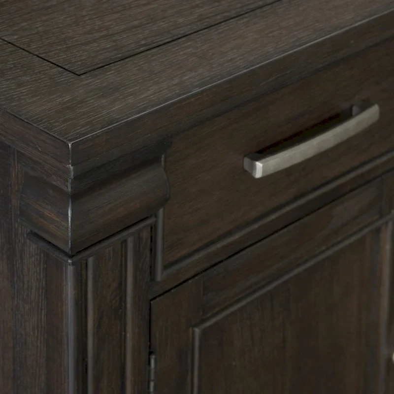 60 Inch Sideboard Server Buffet, 3 Drawer 3 Cabinet, Rustic Brown Wood