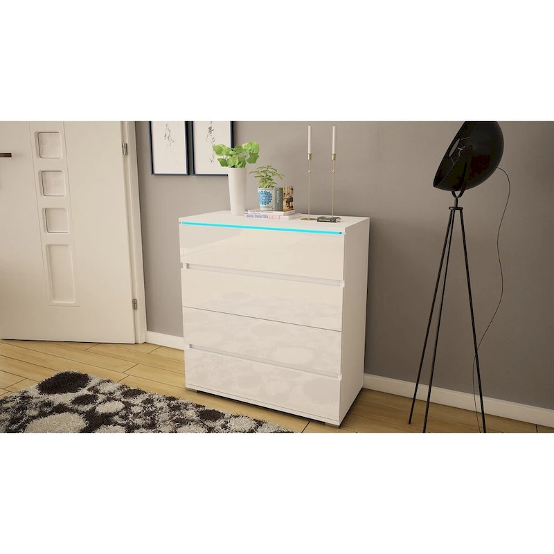 Strick & Bolton Cyrena Glossy Modern Dresser