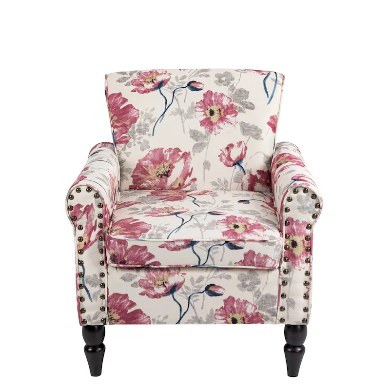 Living Room Armchair with Nailhead Trim - 29.9W x 29.9H x 32.9D