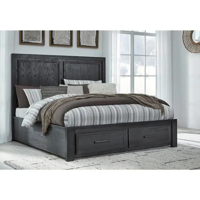 Signature Design by Ashley Foyland Black Storage Bed
