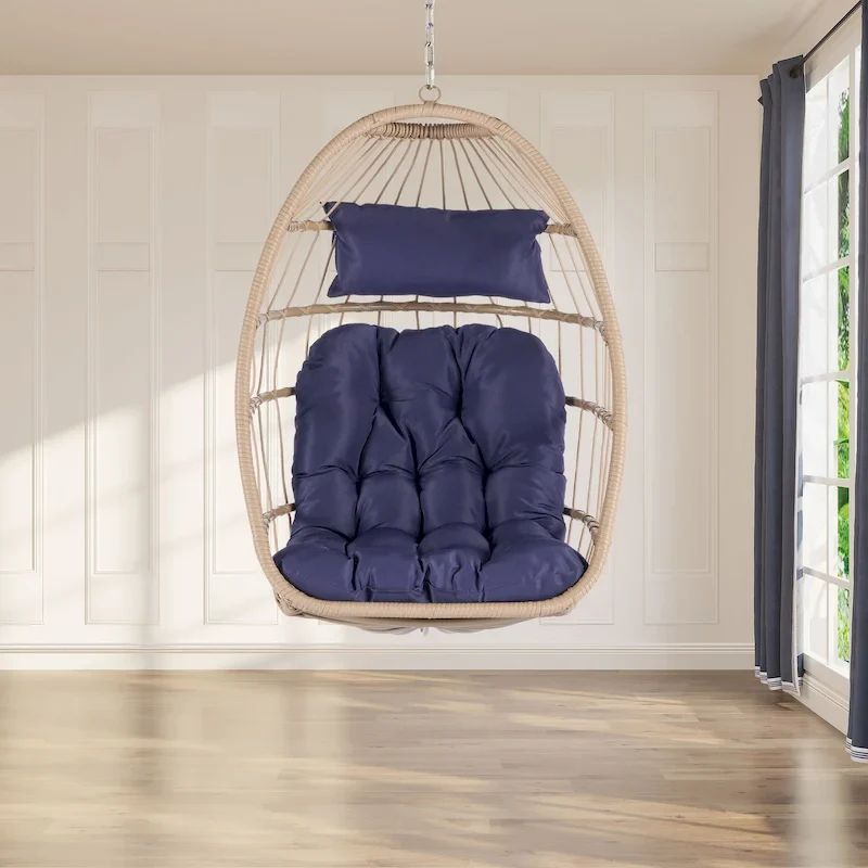 Outdoor Garden Rattan Egg Swing Chair Hanging Chair