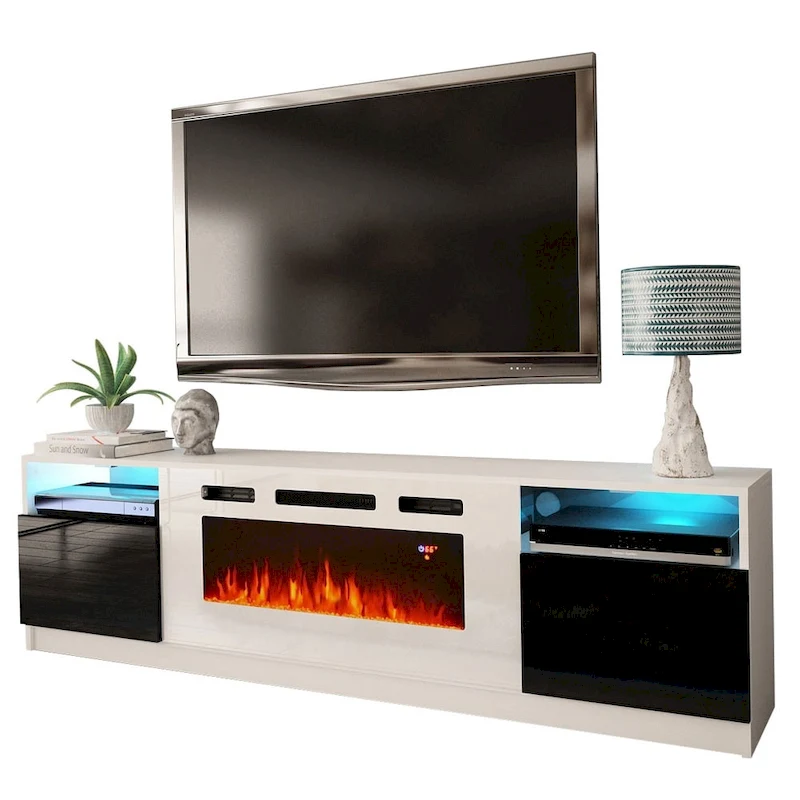 Strick & Bolton Amsden Electric Fireplace TV Stand