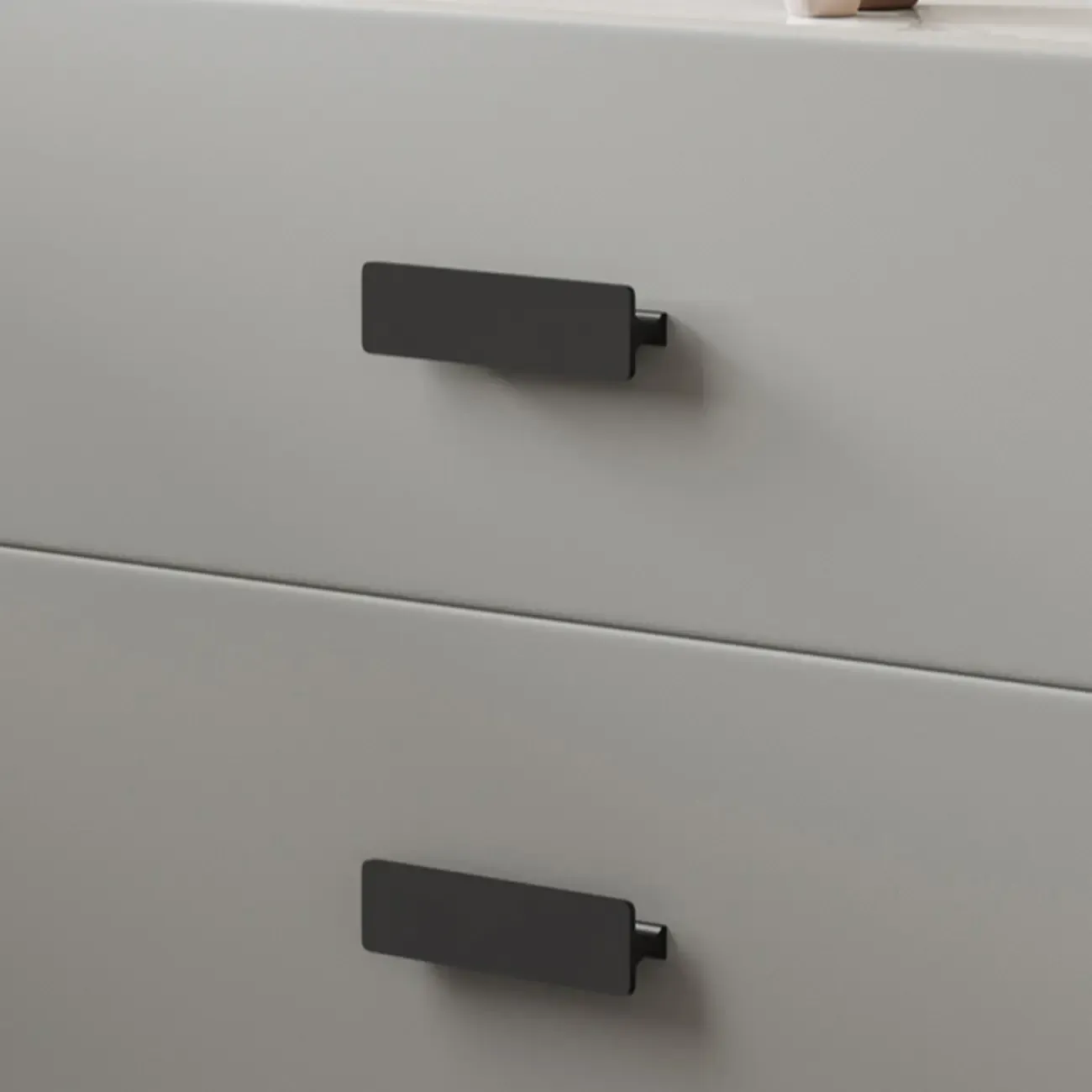 Simple Sintered Stone Top 2-Drawer Nightstand