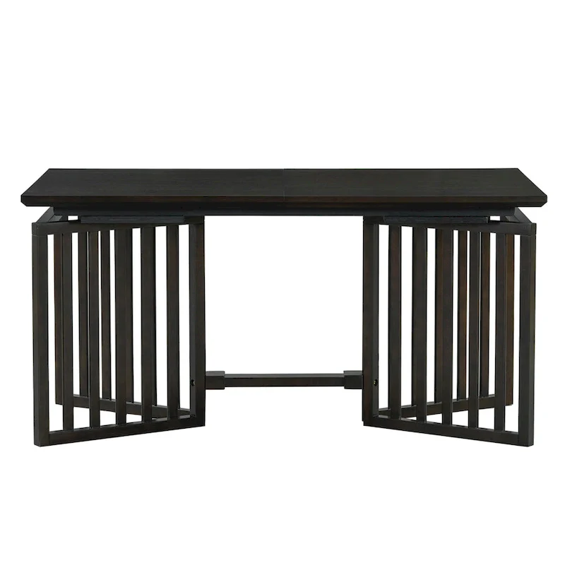 9-Piece Farmhouse Dining Set with Extendable Table & 8 Chairs