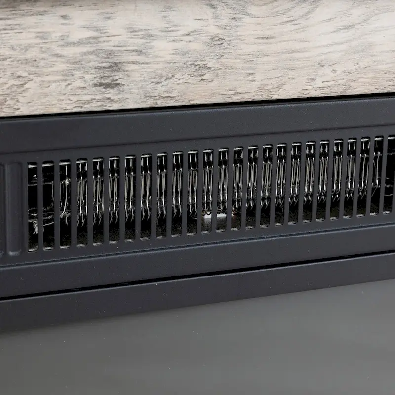 TV stand with electronic fireplace and remote control