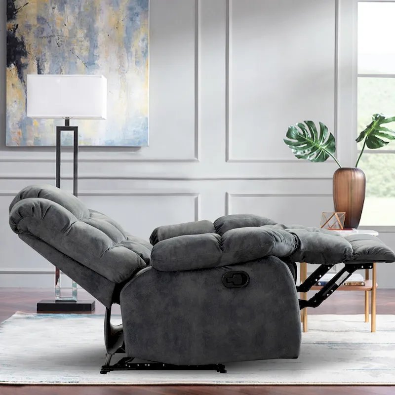 Manual Reclining Fabric Recliner and Single Sofa