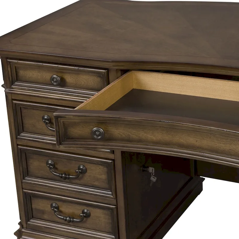 Antique Toffee Jr Executive Desk