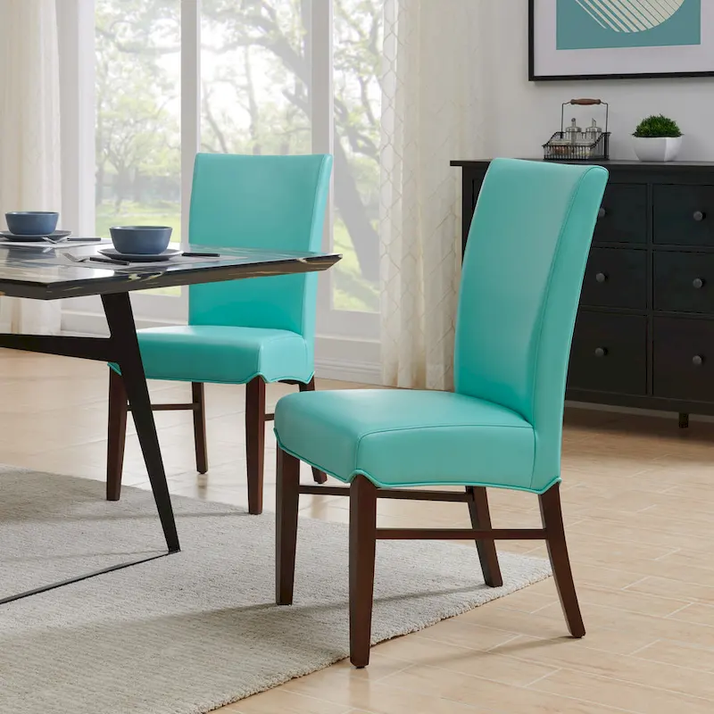 Milton Bonded Leather Dining Chairs (Set of 2) - na