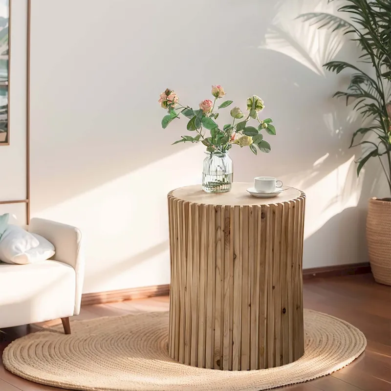 Retro Fashion Style Cylindrical Coffee Table