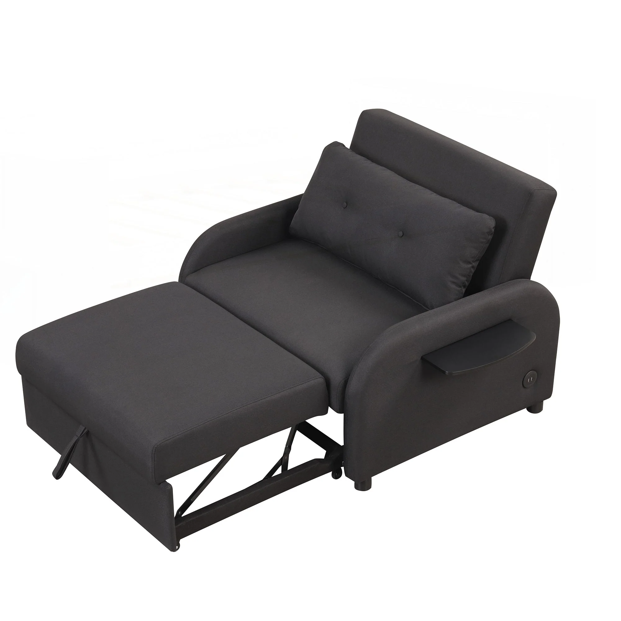 Pull Out Sofa Sleeper 3 in 1 with 2 Wing Table