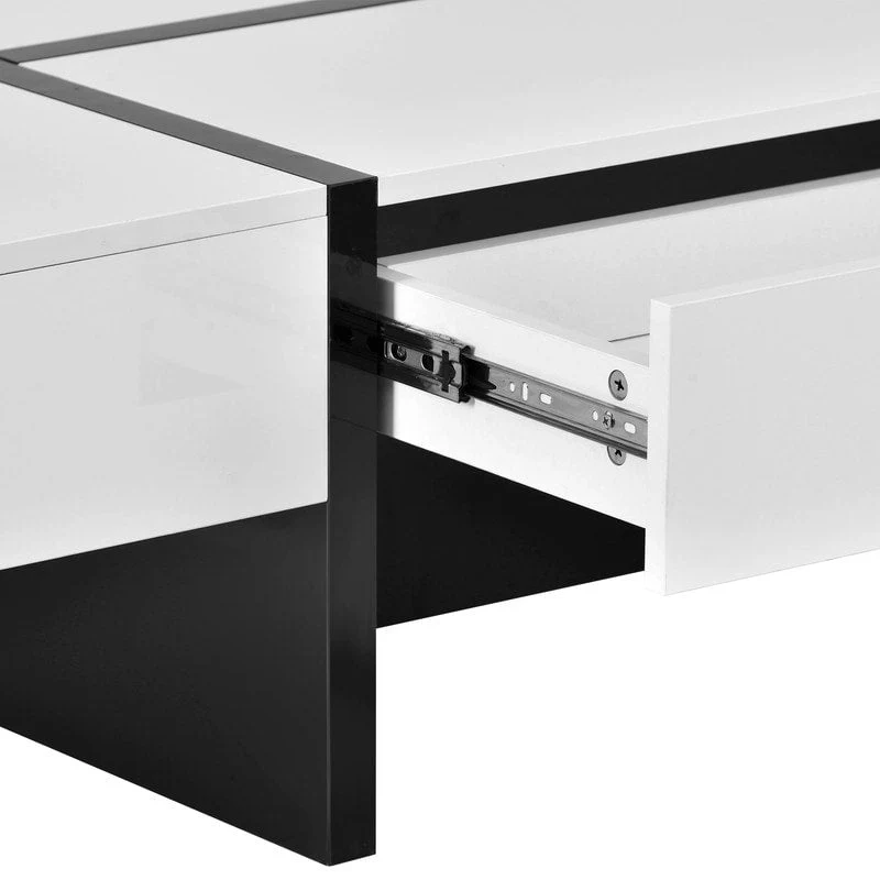 45.2 Modern High Gloss Surface Coffee Table By Aoolive