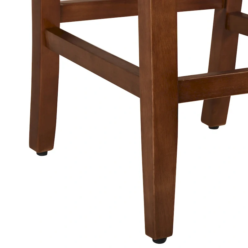 29-inch Luxury Brown Faux Leather Barstool