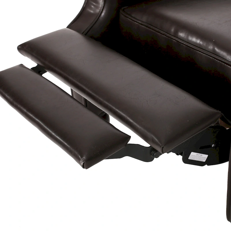 Walter Classic Tufted Bonded Leather Recliner Set (2-Piece) with Nailhead Trim by Christopher Knight Home