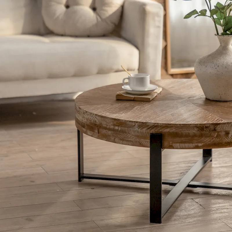 31.29 Modern Retro Splicing Round Coffee Table