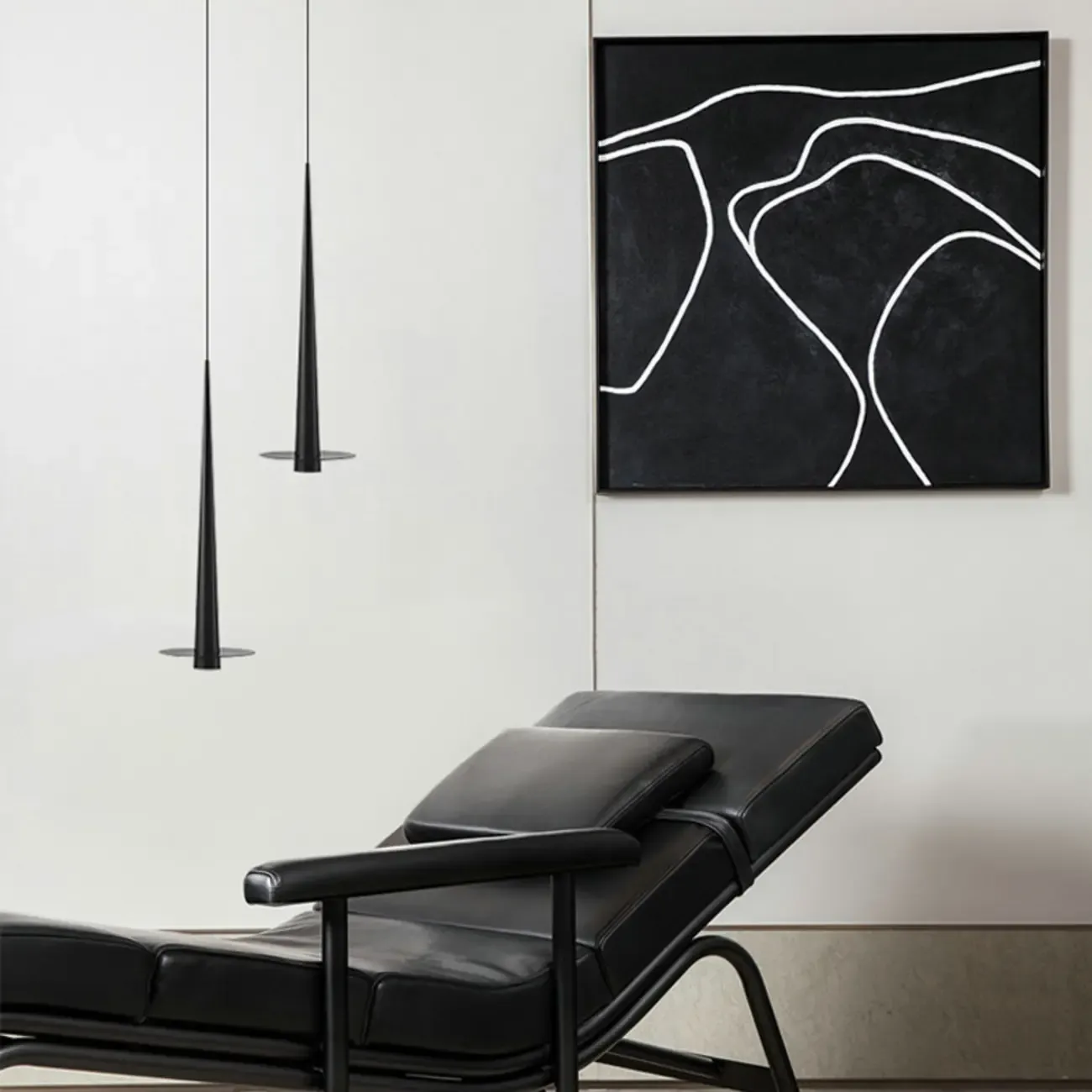 Geometric Black Metal LED Pendant Light with Aluminum Shade