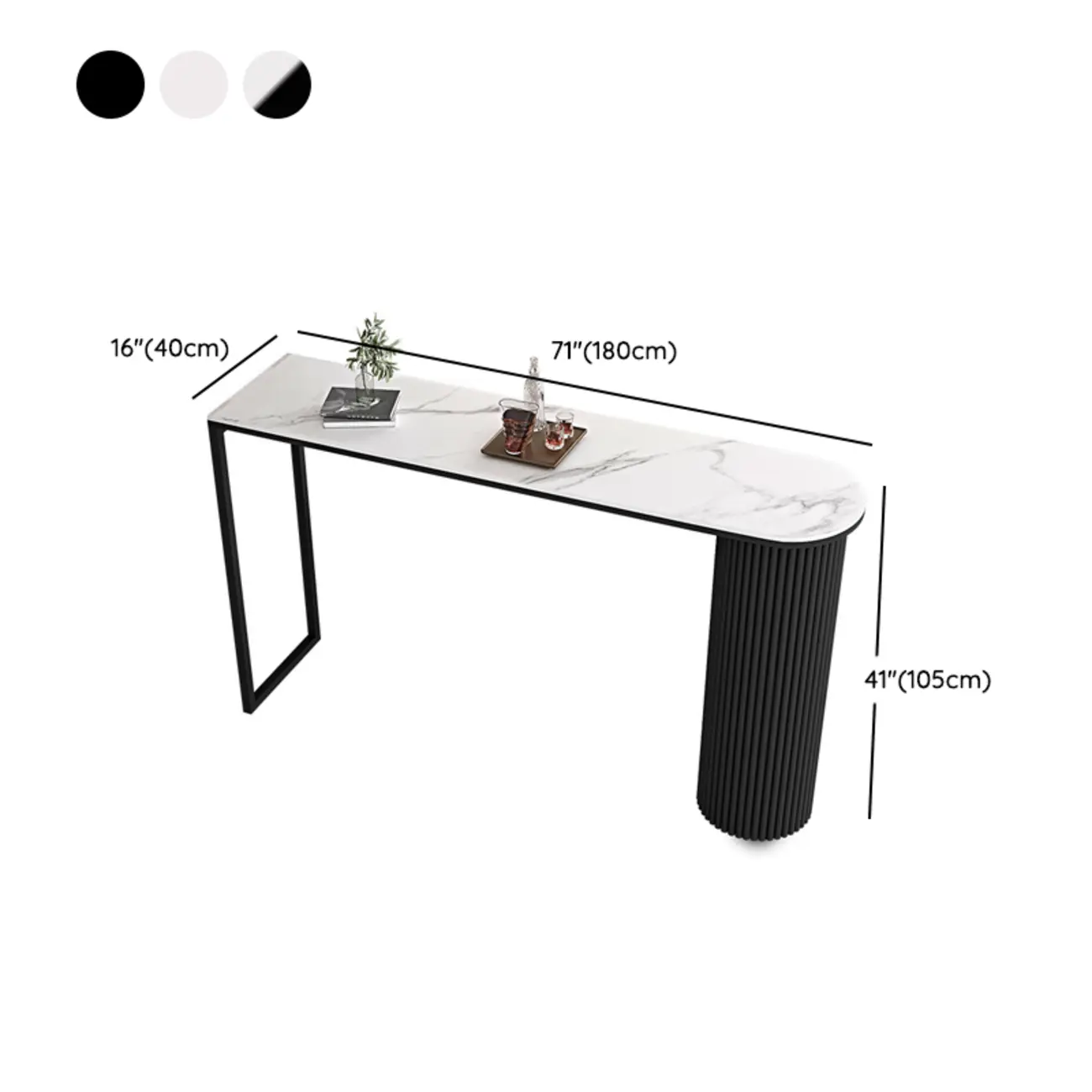 Modern Irregular Stone Metal Bar Tables