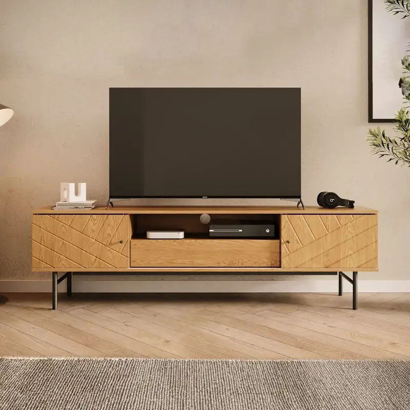 70.6 Media Console Oak Effect TV Stand