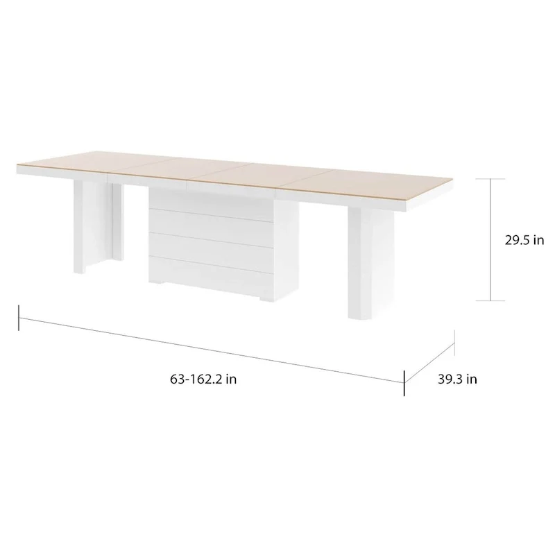 VOLOS Extendable High-gloss Modern Dining Table