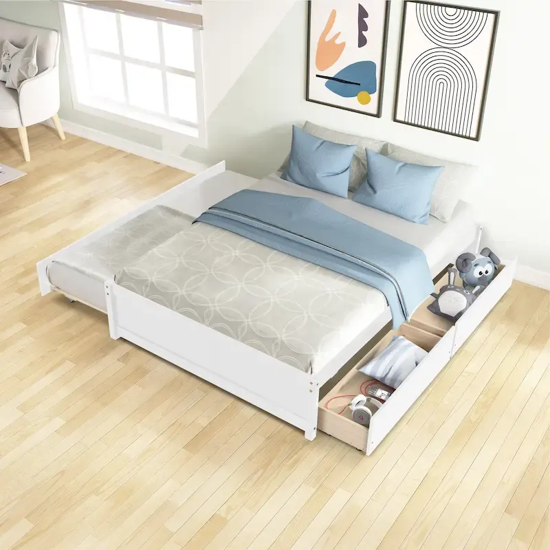 Full Bed with Two Drawers