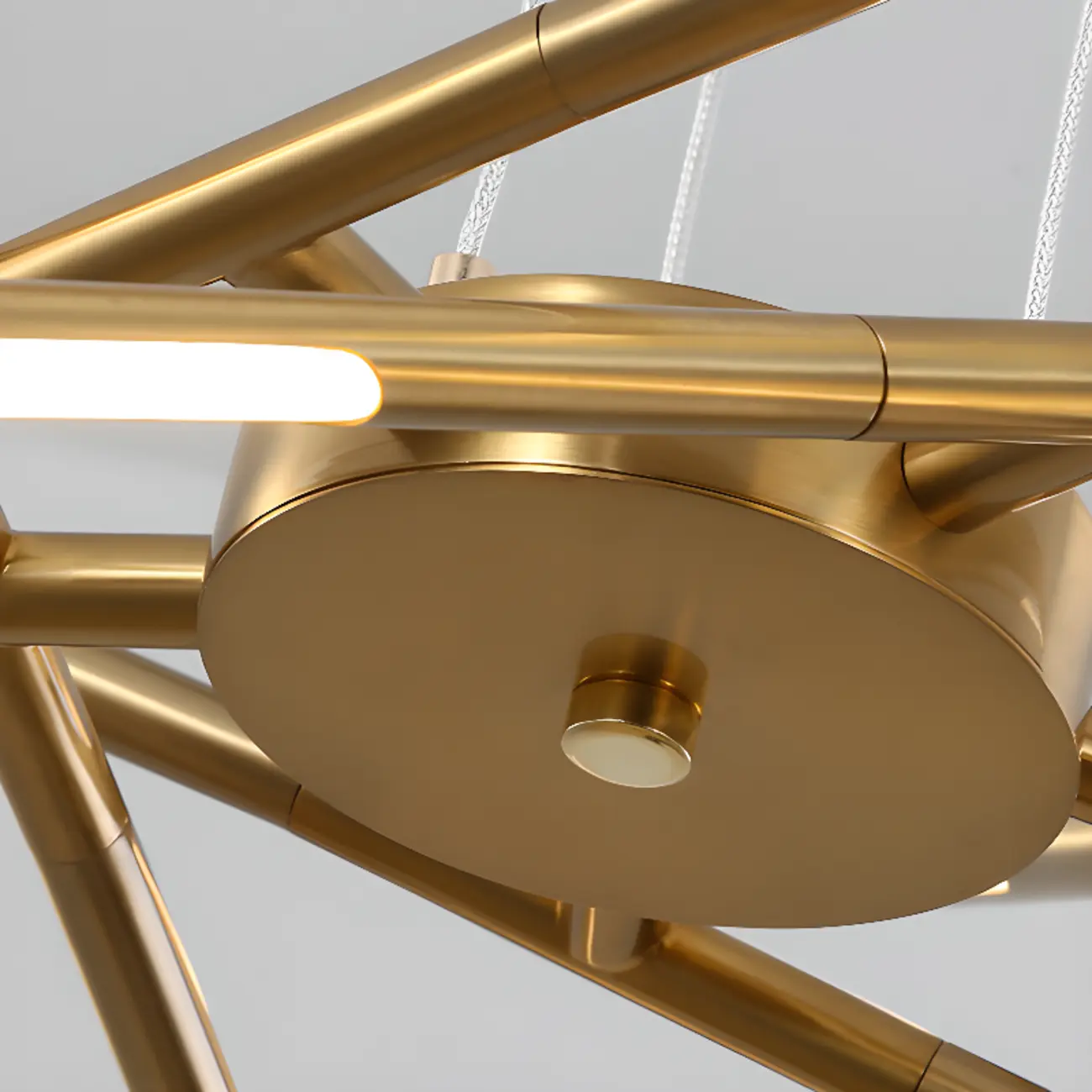 Modern LED Linear Chandelier with Adjustable Height