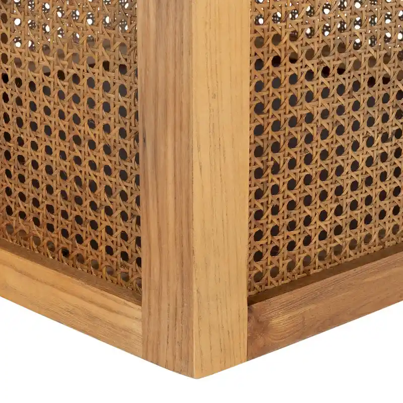 SAFAVIEH Mozell Cane Dining Table - 47.3 W x 47.3 L x 28.8 H - 47Wx47Dx29H