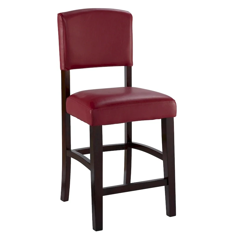 Dark Red Vinyl Counter Stool | Stationary | Single Seat