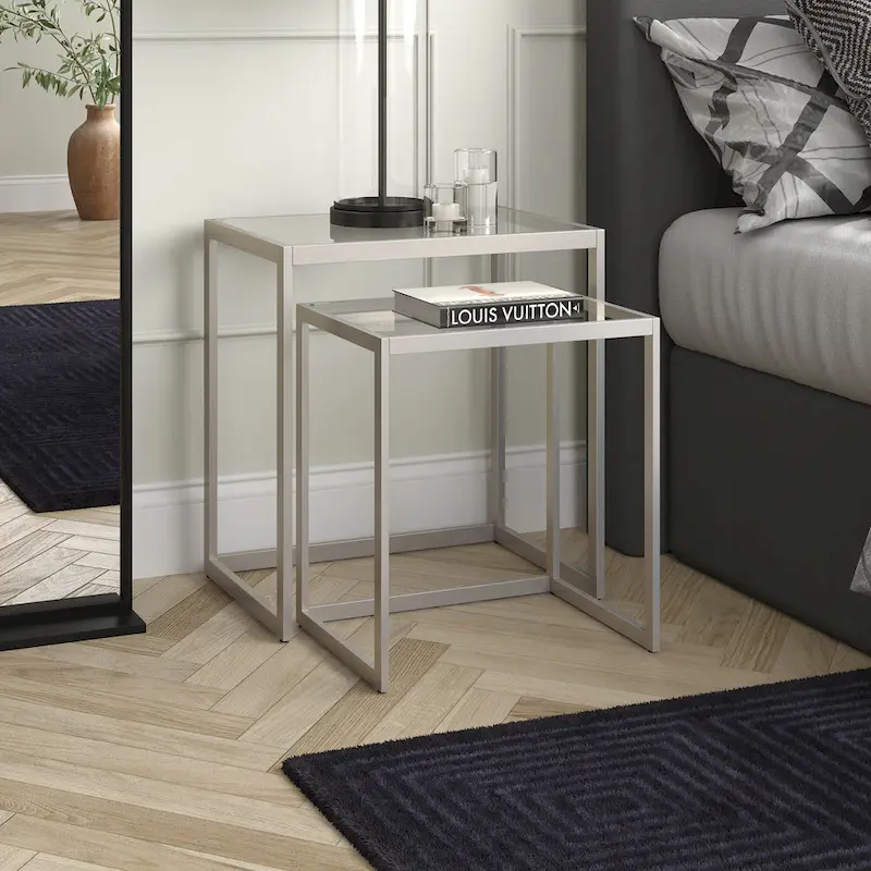 Rocco Rectangular Nested Side Table - 22 Wide