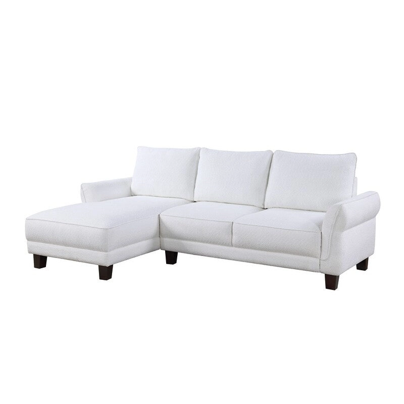 Belle Sherpa 96 Wide Sectional Sofa with Left-Facing Chaise