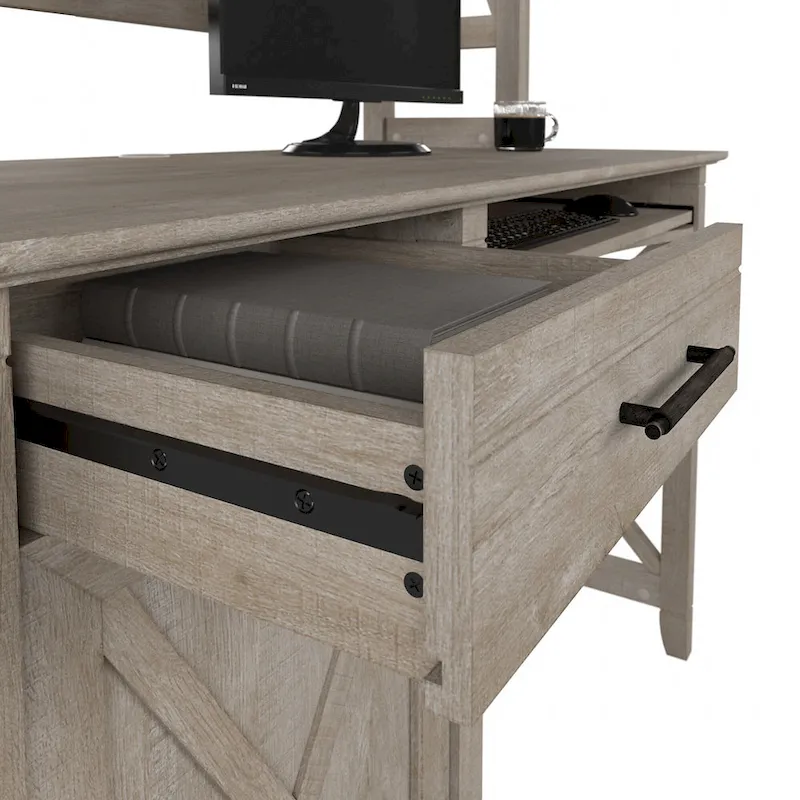Key West 48W Small Computer Desk with Hutch by Bush Furniture