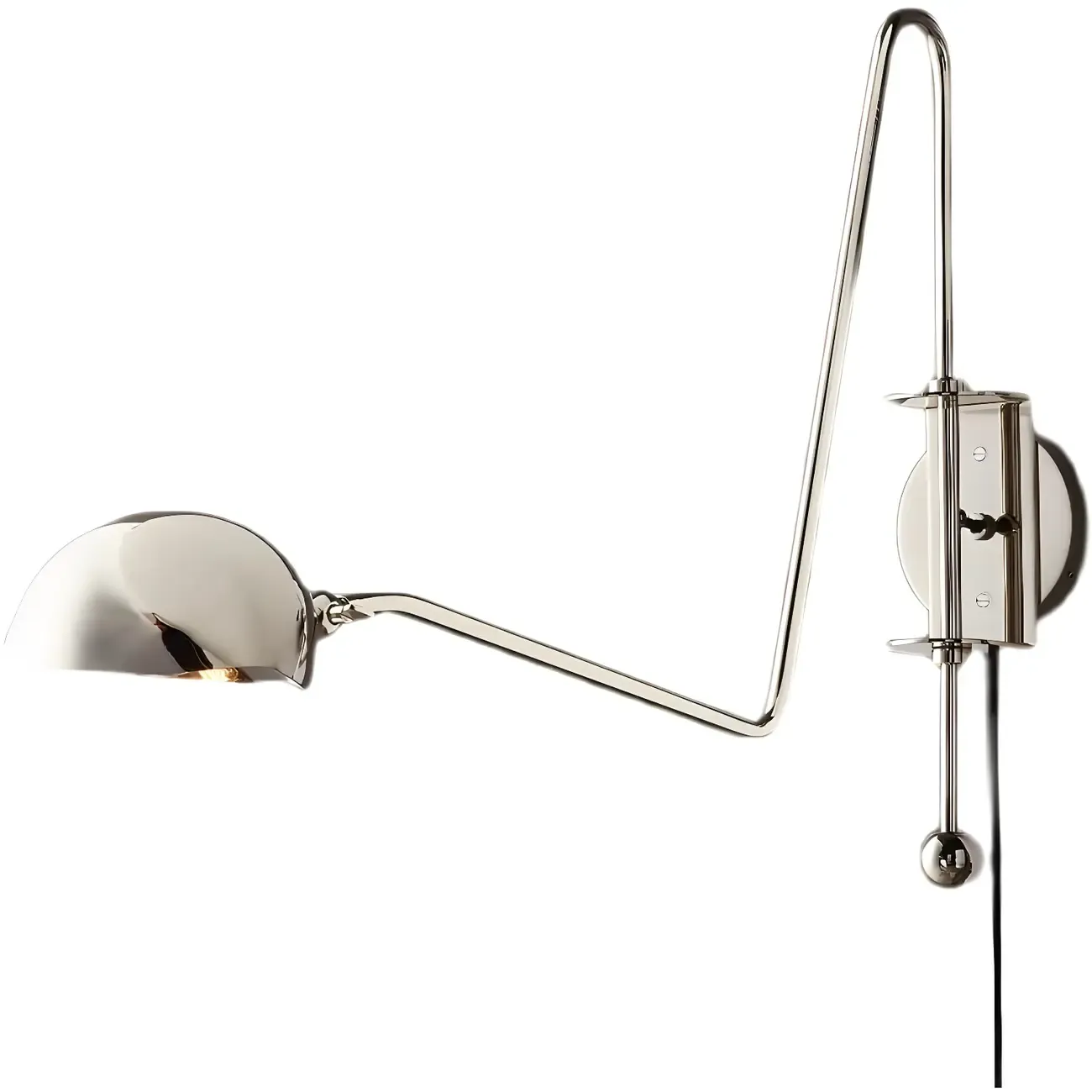 1-Light Copper Shade Swing Arm Wall Light