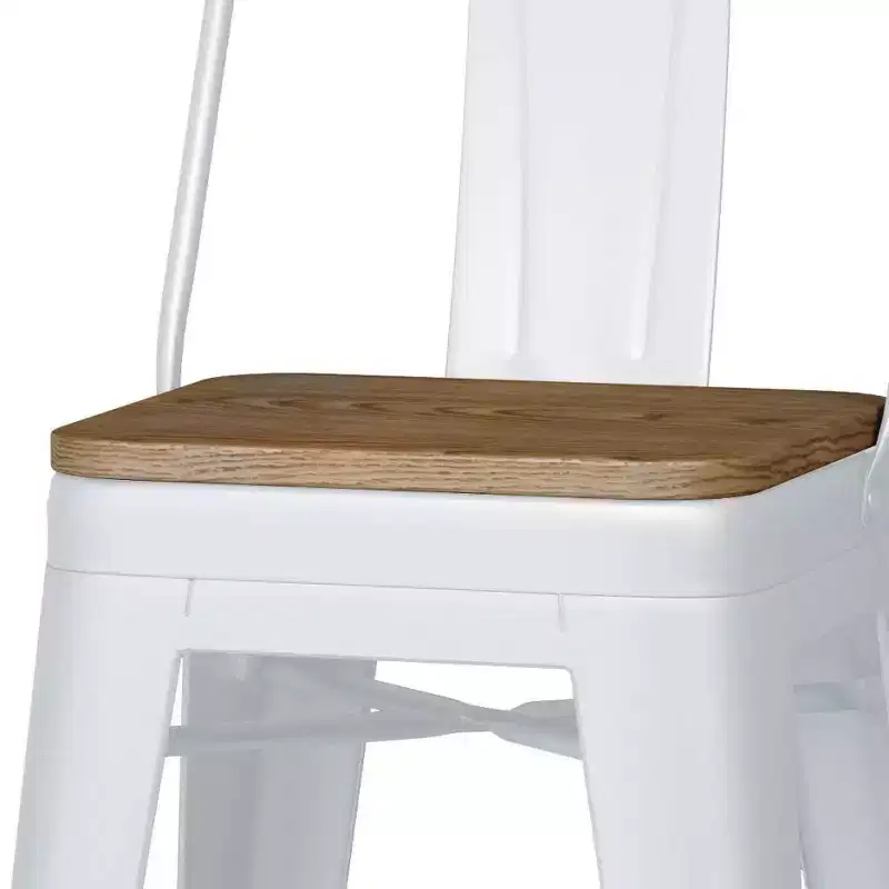 Set of 4 24 Josephine Metal/Wood Counter Height Barstools - WyndenHall