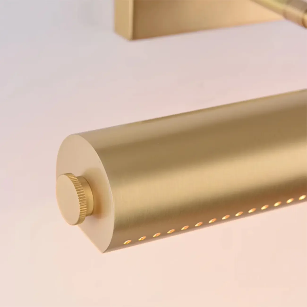 2-light Modern Straight LED Vanity Light with Copper Shade